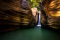 Luweng Sampang waterfall in a special area of Ã¢â¬â¹Ã¢â¬â¹Yogyakarta is rarely visited but still Beautiful